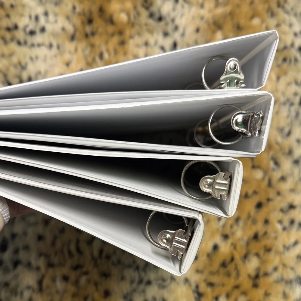 4 White 3-Ring Binder - Classic Document Organizer